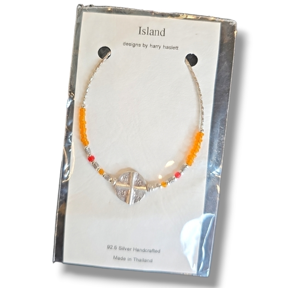 Island Designs By Harry Haslett Silver Beaded Bracelet - OS